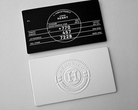 Embossing / Debossing – Letterpress Business Card Designs